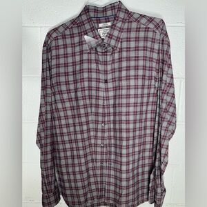 Jos. A. Bank 1905 Stretch Tailored Fit Plaid Shirt - Size XL